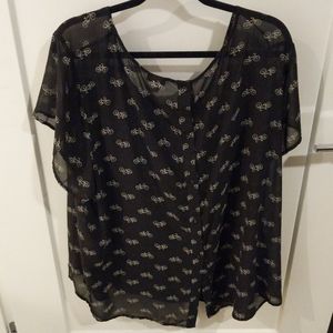 Torrid bicycle flowy sheer shirt
